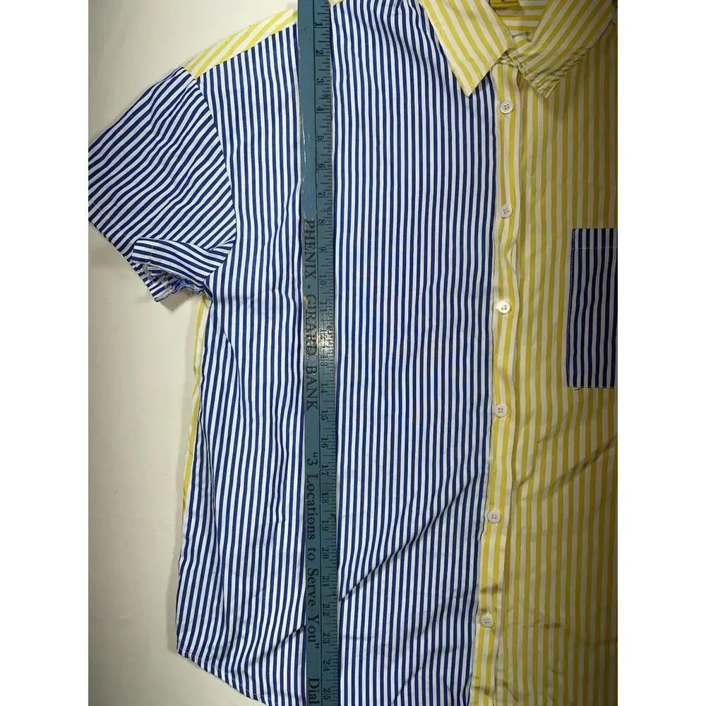 Daisy Short Sleeve Button Up Colorful Striped Shirt XL Sweater L Hoodie M Lot - Picture 8 of 16